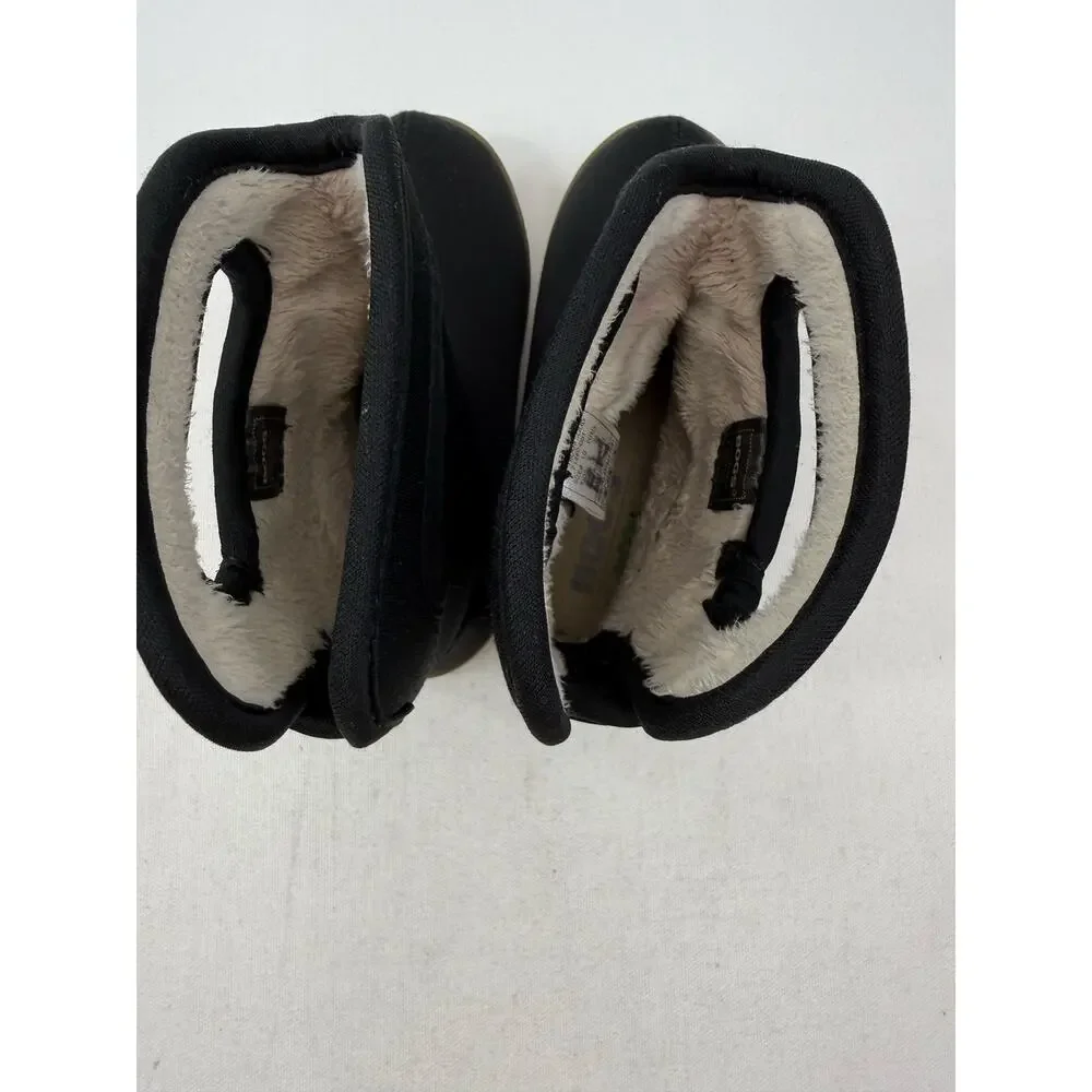 Bogs Kids Winter Boots Youth‎ Size 9 Black Faux Fur Lined Waterproof Outdoors